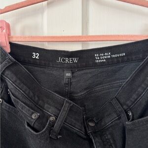 J.Crew Black Denim Wide Leg Trouser